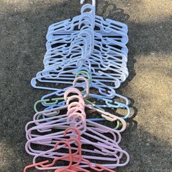 plastic children's clothes hangers.  