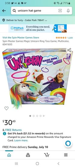 Unicorn Ring Toss Game