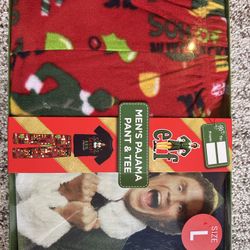 Elf Pajama PJ Men’s Set Large