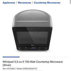 Whirlpool 0.5-cu ft 750-Watt Countertop Microwave for Sale in La