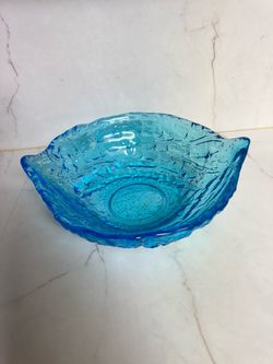 Vintage Tiara Indiana Glass "Aloha" Console Bowl