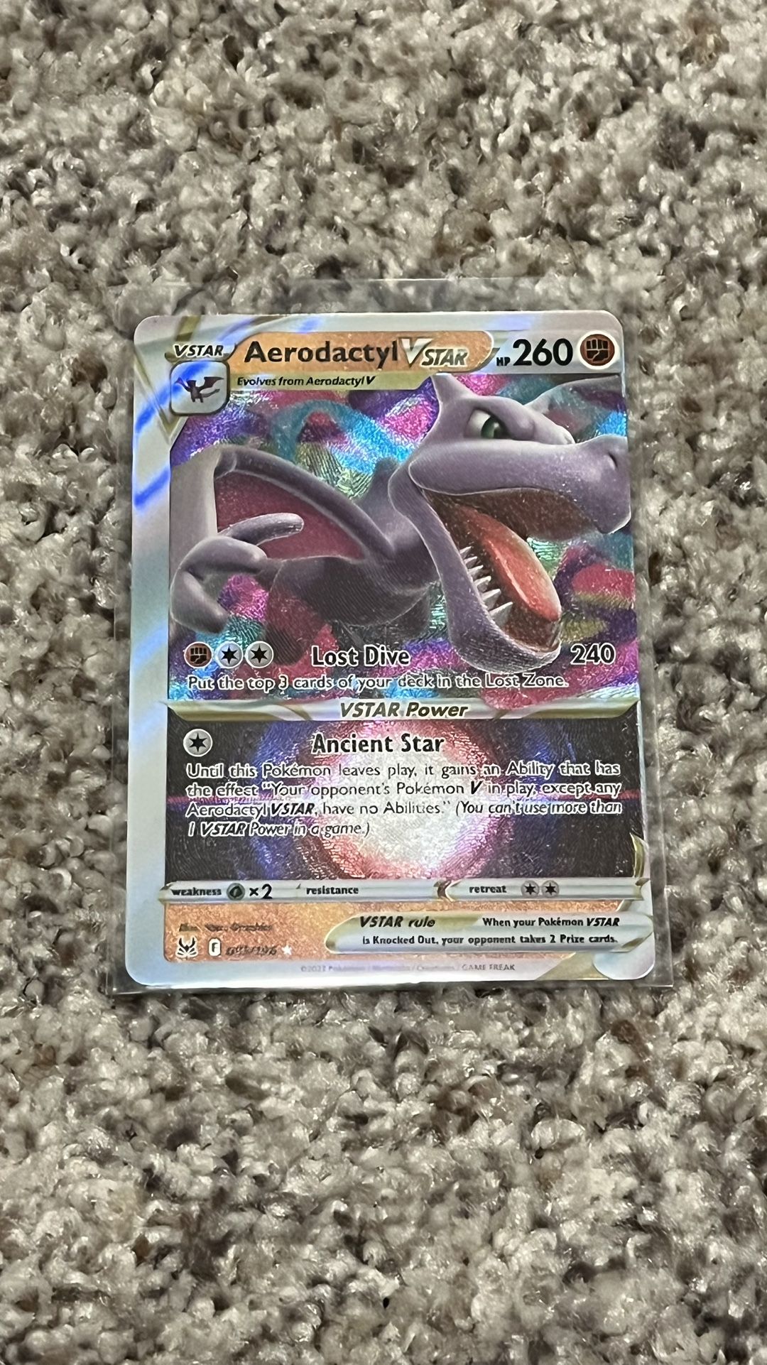 Areodactyl Vstar Error Misaligned Card OBO
