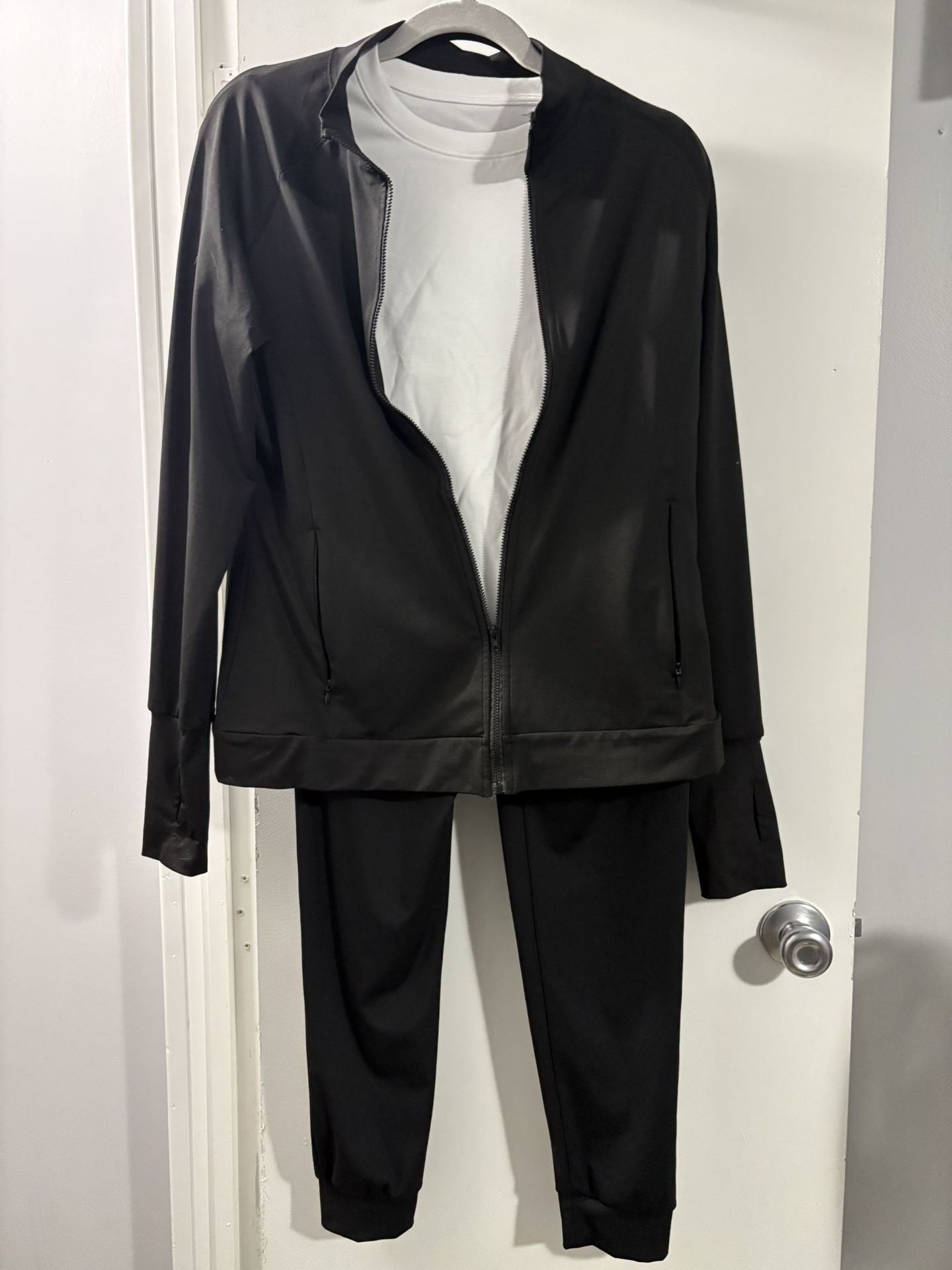 Black Jogging Suit With Shirt