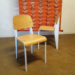  Jean Prouve Standard chairs Mid Century MCM Vitra style 