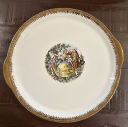 Vintage The Cronin China Co. Ohio National Brotherhood Potters 12” Platter/Cake Plate