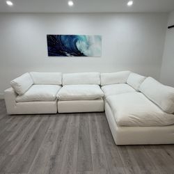 FREE DELIVERY 🚚 SECTIONAL CLOUD WHITE MODULAR SOFA COUCH PERFECT CONDITION 