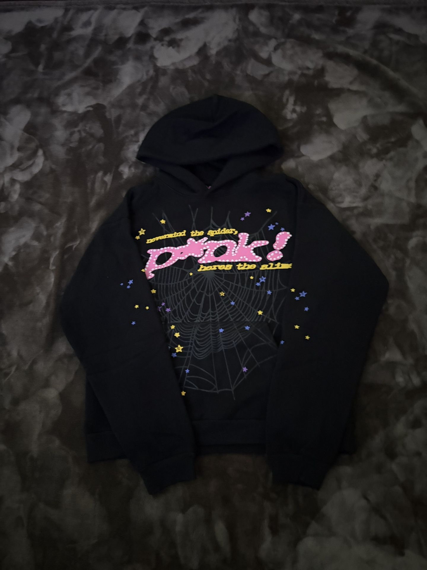 Sp5der P*NK Hoodie Black