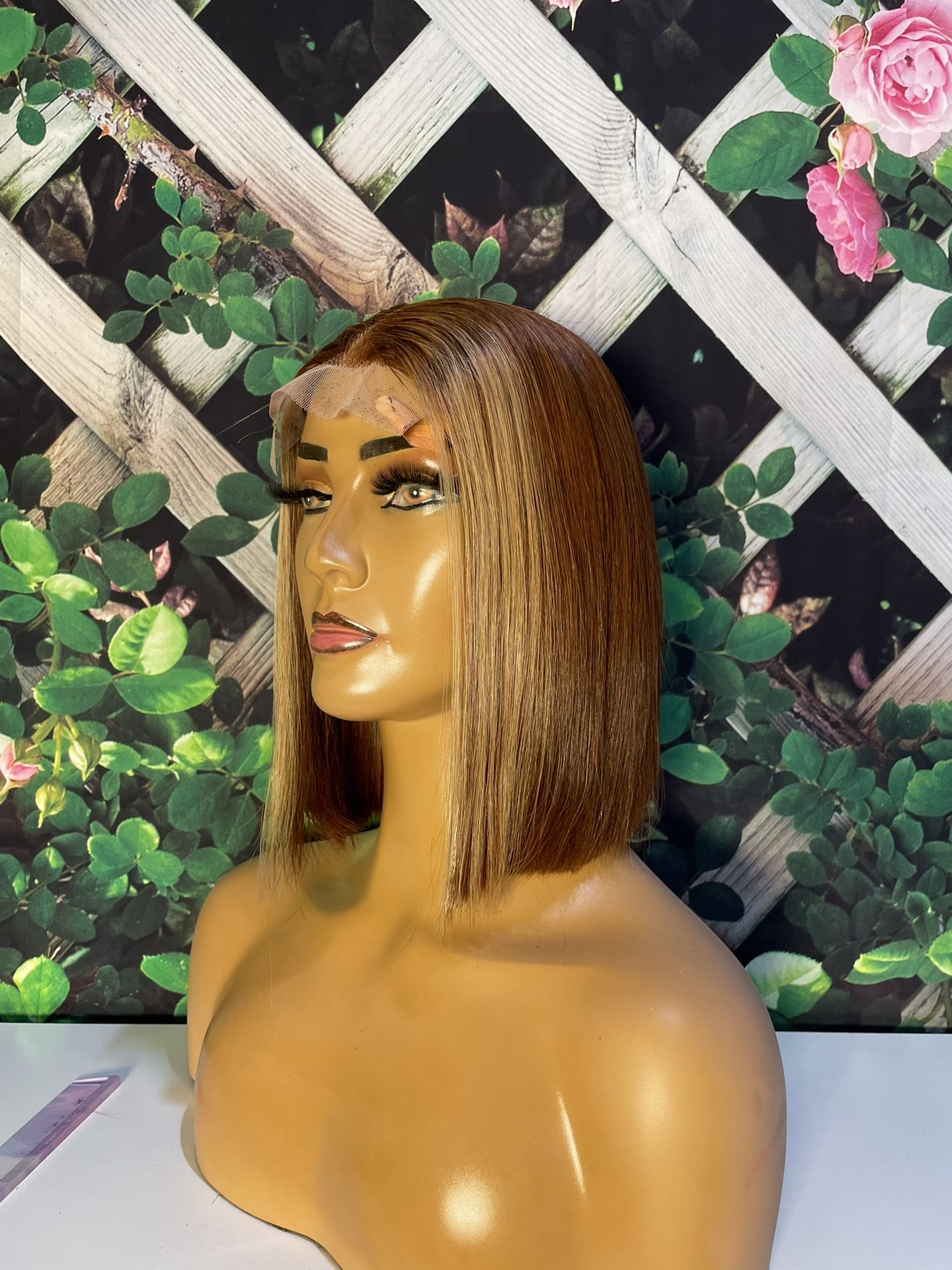 Human Hair Wig Brown Birthmark (Wear N Go)