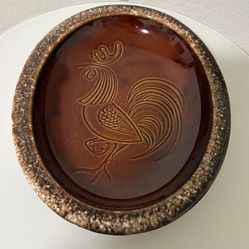 Vintage HULL Rooster Design Oval Platter