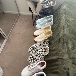 7 pairs Of Vans 