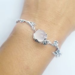 925 Sterling Silver women's ladies Stone bracelet Gift