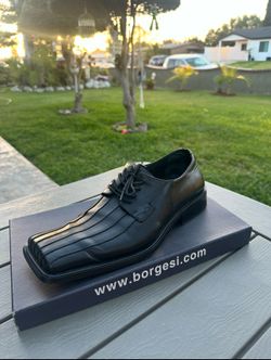 Men's Borgesi Beverly Hills Italian Leather Dress Shoes - Size 41 (US 8.5)