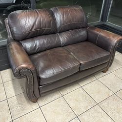 Genuine Leather Couch 