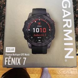 Garmin Fenix 7 Solar Smartwatch- Slate Gray With Black Band - Open Box 