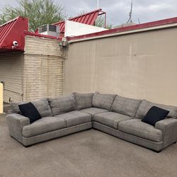 Huge Dark Gray Sectional Sofa Couch