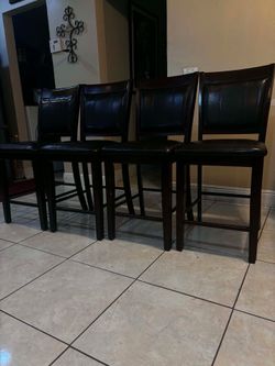4 Bar Stools- 24”H from seat to floor