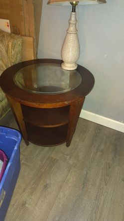 Round Coffee Table With Glass Top 