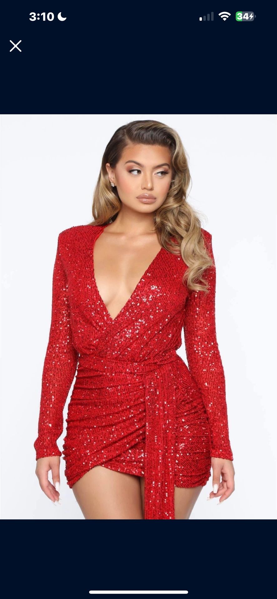 Large Red Sequin Dress