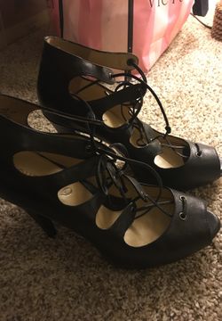 Leather heals, sz 7 1/2
