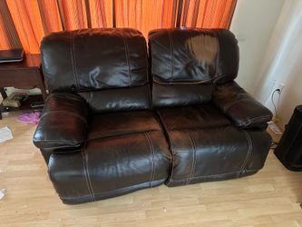 Leather love seat free