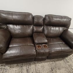 Dark Chocolate Recliner Couch