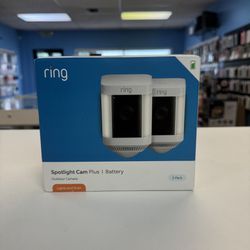 Ring Spotlight Cam Plus Camera Indoor/Outdoor Wireless Pack of 2 New