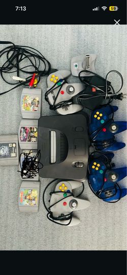 Nintendo 64 Console Bundle with Controllers and Games