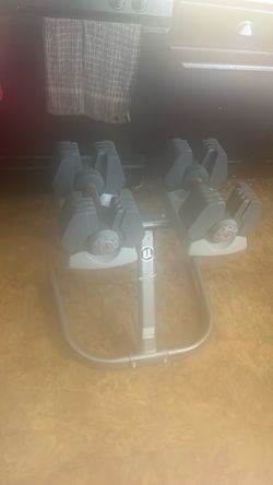 Universal Power-Pak 445 Adjustable Dumbbell Set with Stand