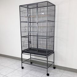 (NEW) $165 X-Large 69-inch Bird Cage Rolling Stand for Mid-Sized Parrots Cockatiels Parakeets Lovebirds 