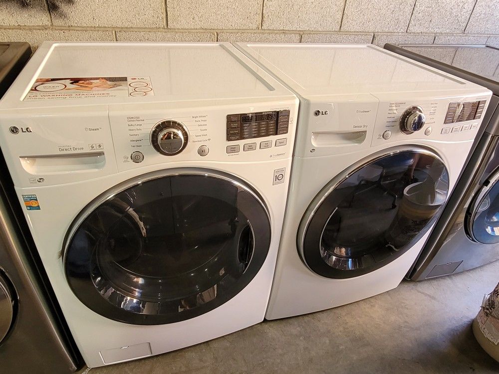 LG Front Load Washer And Stackable Gas Dryer Set