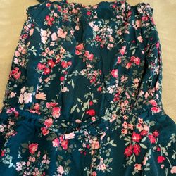 Girls Flowered Jumpsuit Size 7/8
