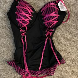 Black And Pink Corset 