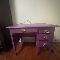Purple And Gold Desk