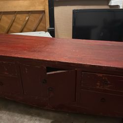 Red Rustic Small Cabinet 