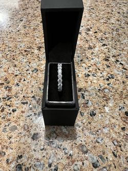 Engagement ring, and wedding band