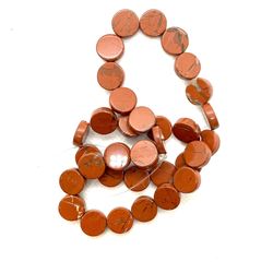 Strand Of 33 Red Jasper Beads