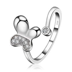 New Sterling Silver Butterfly Adjustable Ring