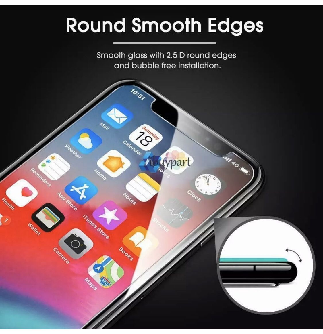 FOR iPhone 11 Pro Max Tempered Glass Screen Protector Film