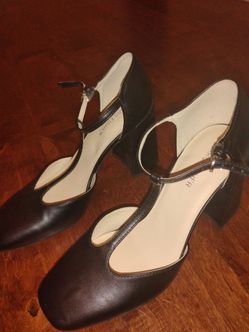 Marc Fisher Black Mary Jane Block Heels