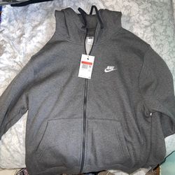 Gray Nike Zip Up Hoodie Men’s LARGE $35 Obo 