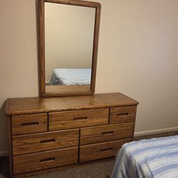 Dresser With Mirror And Nightstand 