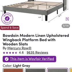 Platform Bed With Wooden Slots