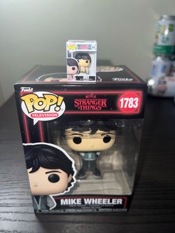Mike Wheeler 4-Inch & BITTY 1-Inch Stranger Things Funko Pops #1783 Television Season Five 5 Netflix