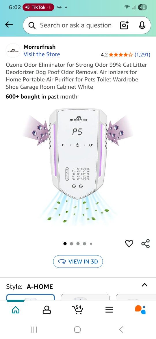 Ozone Odor Eliminator for Strong Odor 99% Cat Litter Deodorizer Dog Poof Odor Removal Air Ionizers for Home Portable Air Purifier for Pets Toilet Ward