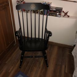US C University of California Maple rocking chair given as a gift for retirement..