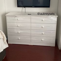 White 8 Drawer Dresser 