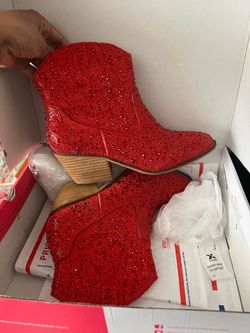 Red Sparkling Boots