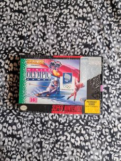 Super Nintendo Winter Olympic games game in box with manual for $20