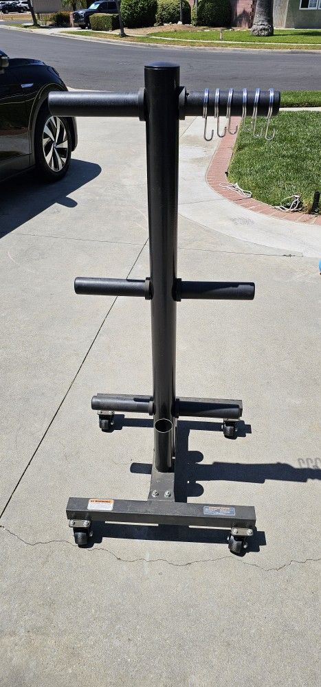 Marcy Olympic Weight Plate Tree for 2-Inch Plates Weight Storage Rack