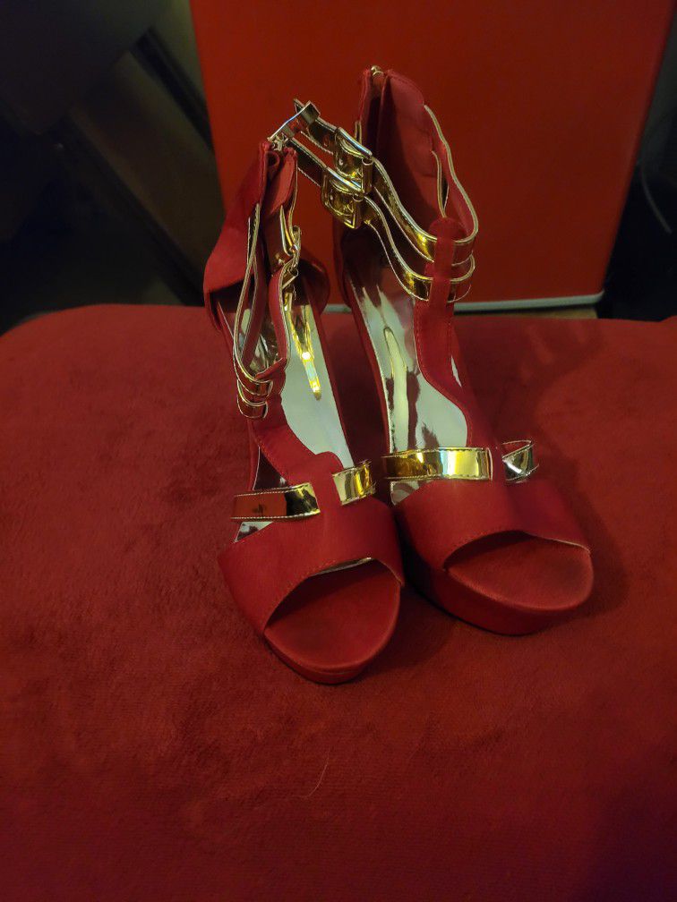Red Platform  Heels